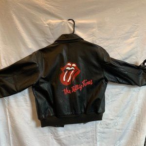 Rolling Stones Hand painted  Leather jacket
